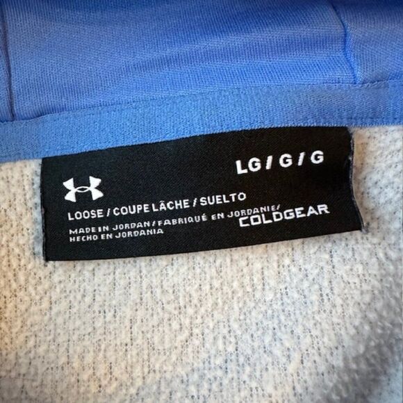 Under‎ Armour Women's Large Pacific Heather Blue Logo Hoodie - Picture 3 of 5